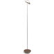 Royyo 45.5 inch 11.00 watt Silver with Oiled Walnut Floor Lamp Portable Light